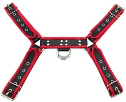 ROUGE PVC O.T.H Front Harness Black with Red Piping
