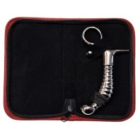 ROUGE Stainless Steel Anal Ribbed with Handle Plug
