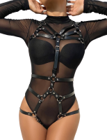 Leather Chest Harness Straps Waist Adjustable Gothic Straps Cage Bras Body Chain