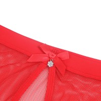 Red Sexy Mesh Hollow Back Women Panty