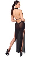 NOIR F372 Onyx Twin-slit Long Dress