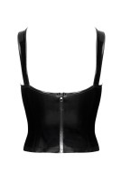 NOIR F379 Dominae Frontbind PVC corset top