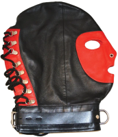 ROUGE Leather Mask with D-Ring and Lockable Buckle Strap