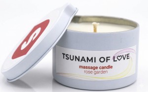 Masážní svíčka Tsunami of Love Rose Garden (100 ml)