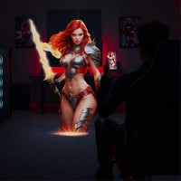 Automatický masturbátor Masturs Solara Fire Sorceress (26,5 cm)