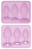 Lovetoy silikonová forma na led – anální kolík, růžová