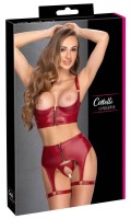 Cottelli Lingerie Shelf Bra Set red 75B/S