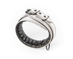 Kožený obojek z bílé kůže Sexy Elephant – Aria Collar