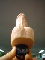 Vibrátor gelový s varlaty 23 x 5 cm