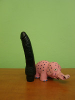 Vibrátor gelový černý,  velikost 20 cm