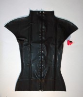 Latexové triko na zip zepředu