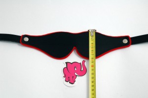 Kožená maska na oči BlackRed - rozměry