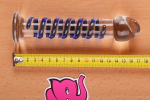 Skleněné dildo Arts Clair Bleu (17 cm)