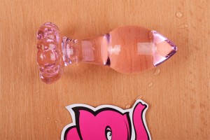 Anální kolík Flower Glass Plug