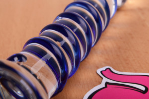 Skleněné dildo Arts Clair Bleu (17 cm)