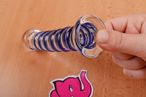 Skleněné dildo Arts Clair Bleu (17 cm)