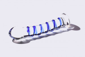 Skleněné dildo Arts Clair Bleu (17 cm)