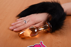Anální kolík Cat Tail – s rukou
