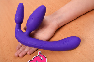 Partnerské dildo Strapless Triple Game (20 cm)