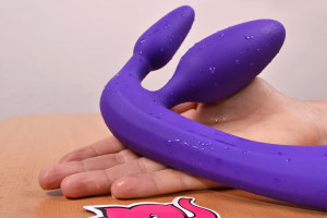 Partnerské dildo Strapless Triple Game (20 cm)