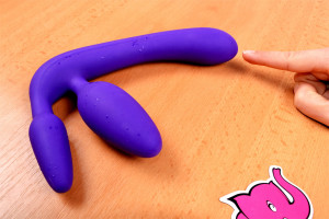 Partnerské dildo Strapless Triple Game (20 cm)