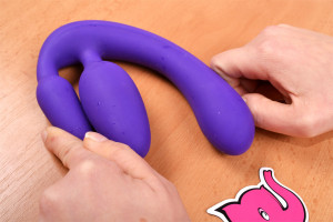 Partnerské dildo Strapless Triple Game (20 cm)