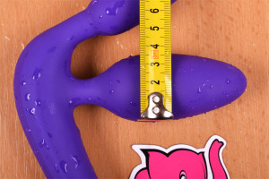 Partnerské dildo Strapless Triple Game (20 cm), rozměry