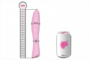 Silikonový vibrátor Pink Lover s plechovkou