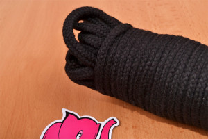 Bondážní lano Soft Touch – detail svázaného lana