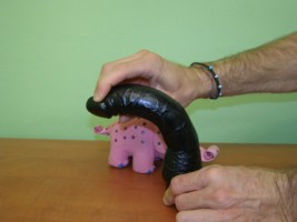 Vibrátor gelový černý,  velikost 20 cm