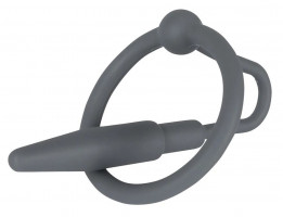 Silikonový Sperma Stopper s kroužkem Black Ring (8 mm)