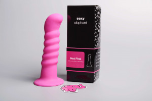 Silikonové dildo s přísavkou Hot Pink (18 cm)