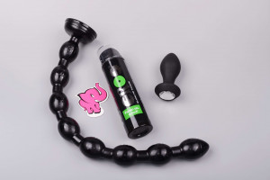 XXL anální kuličky s přísavkou Xtreme Black (50,2 cm)