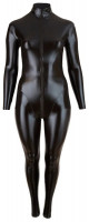 Plus size černý overal Fetish Wetlook