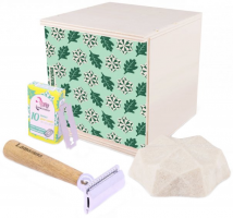 Lamazuna luxusní dárková sada na holení – strojek, sada břitů, 100% natural mýdlo One Blade For Life