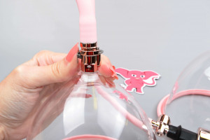 Vakuová pumpa na prsa Rose Gold - L