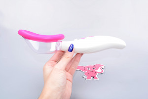 Automatická vibrační vakuová pumpa na vaginu Pink & White
