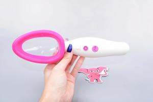 Automatická vibrační vakuová pumpa na vaginu Pink & White