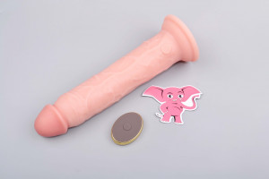 Realistický vibrátor s přísavkou z dvojitého silikonu Pipedream King Cock Gigant s dálkovým ovladačem