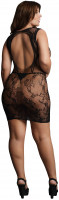 Plus size síťované šaty Black Angel