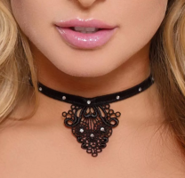 Černý choker Princess