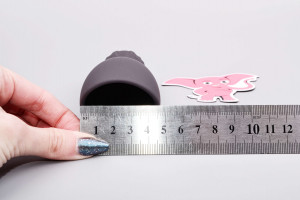 Vibrační masturbátor Squeeze–peasy (14 cm), rozměry