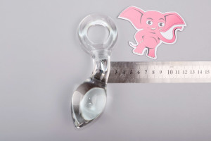 Skleněný anální kolík Glass Ring, rozměry