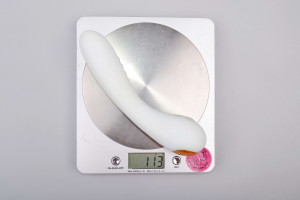 Svítící silikonový vibrátor Lumisphere (18 cm), váha