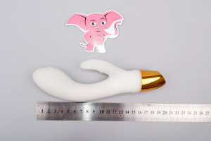 Svítící silikonový vibrátor s výběžkem na klitoris Lumisphere Bunny (19,5 cm), rozměry