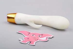 Svítící silikonový vibrátor s výběžkem na klitoris Lumisphere Bunny (19,5 cm)