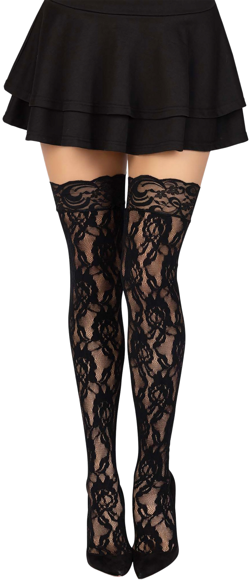 Leg Avenue Rose Lace Stockings 9762