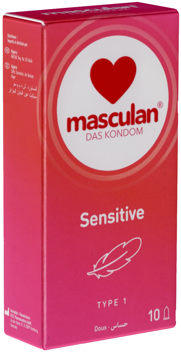 Masculan Single: Typ 1 (sensitive), 10 condoms