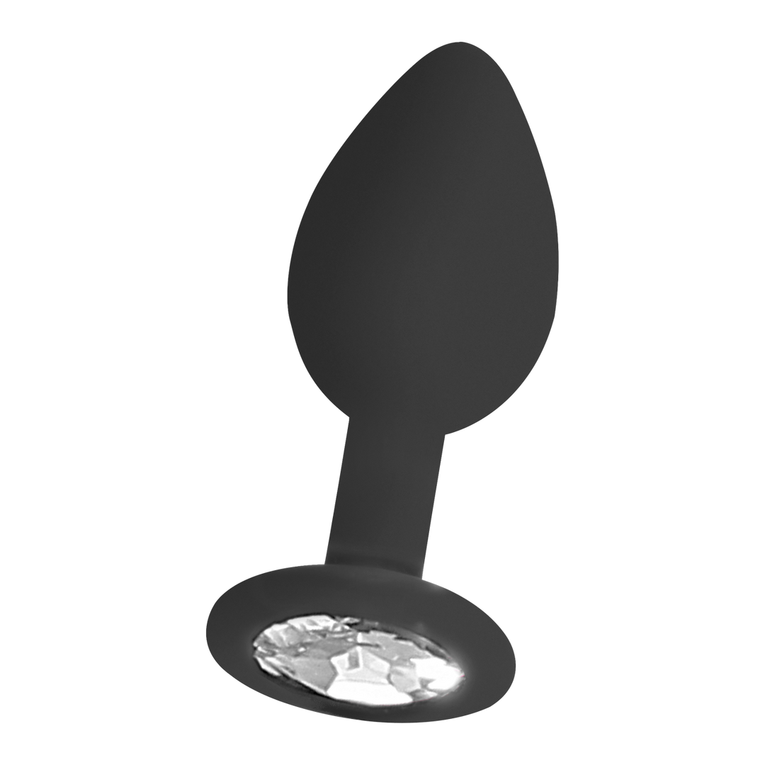 Silikonový anální kolík s odnímatelným šperkem