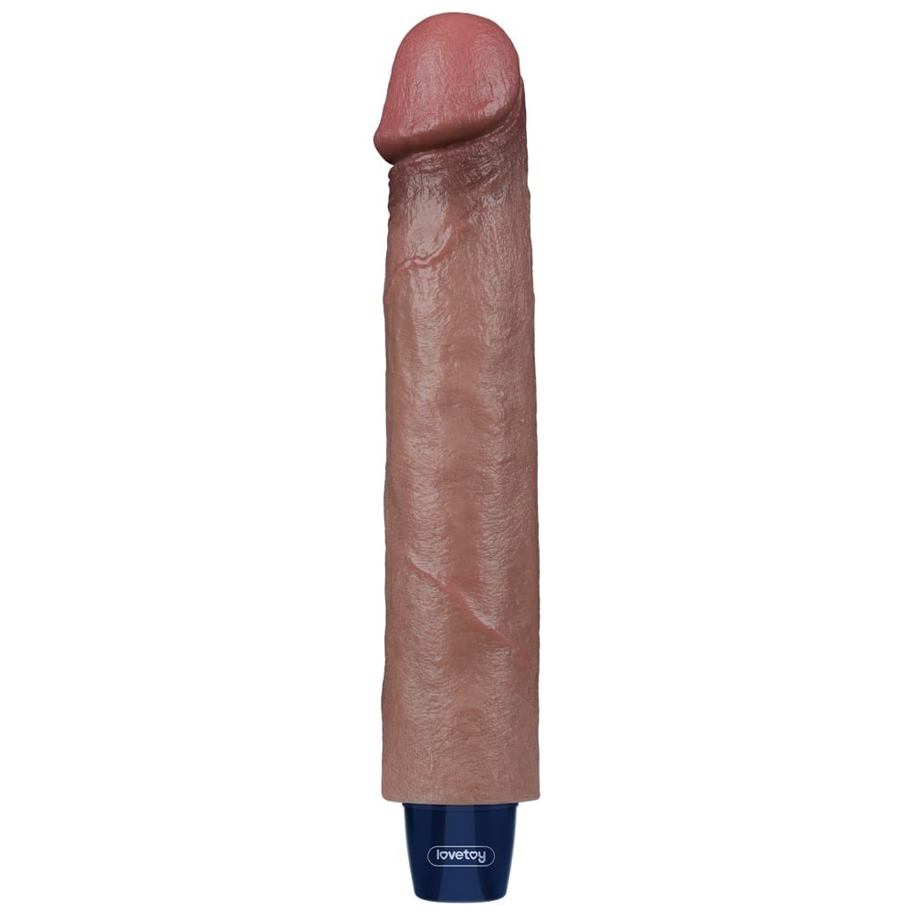 9" REAL SOFTEE dobíjecí silikonové vibrační dildo